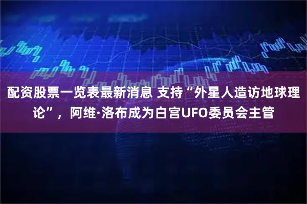 配资股票一览表最新消息 支持“外星人造访地球理论”，阿维·洛布成为白宫UFO委员会主管